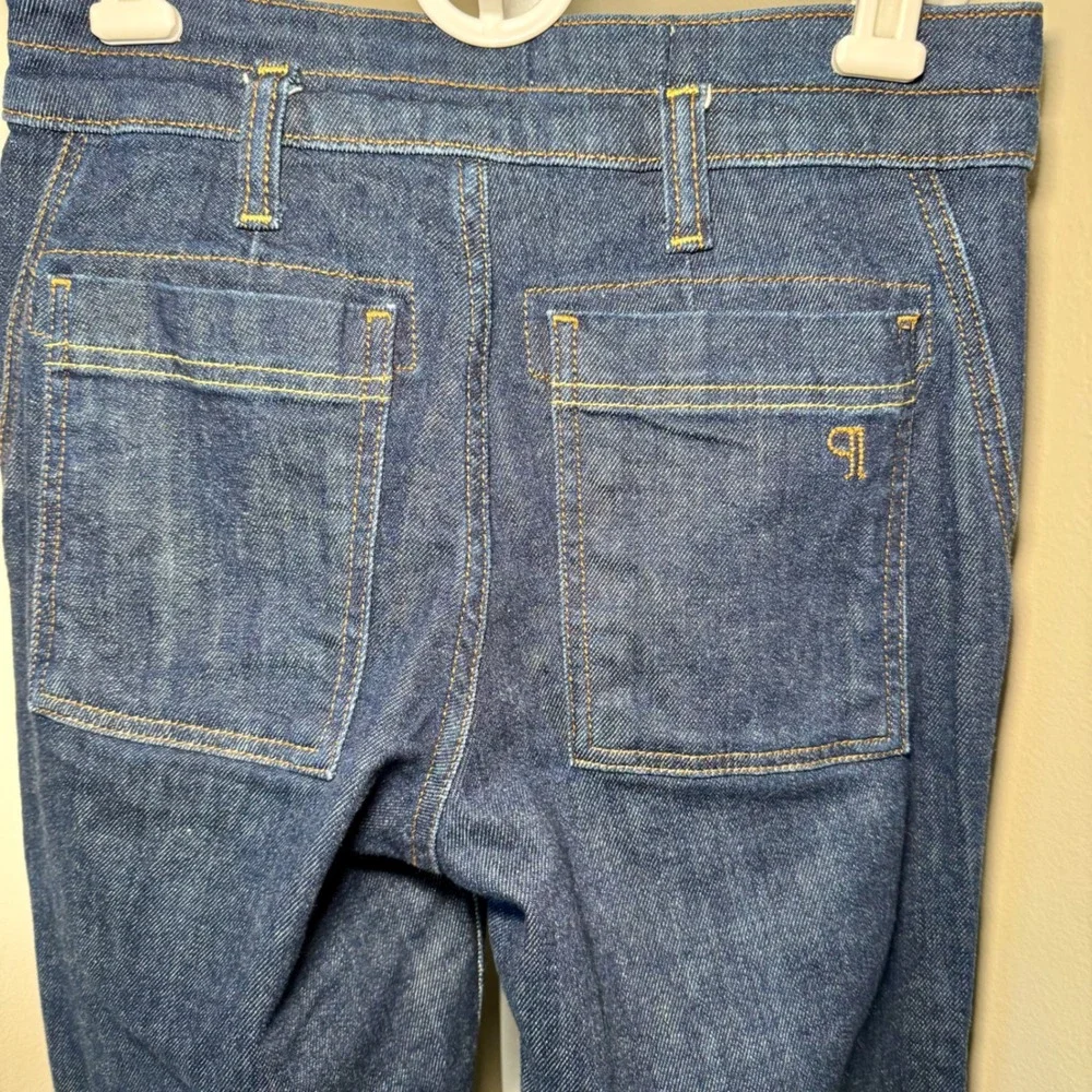 PILCRO jeans denim dark wash straight leg high rise button fly‎ women size 23T
